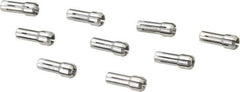 Parlec - 9 Piece, 1/8" to 1/4" Capacity, Double Angle Collet Set - Series DA300 - Exact Tool & Supply
