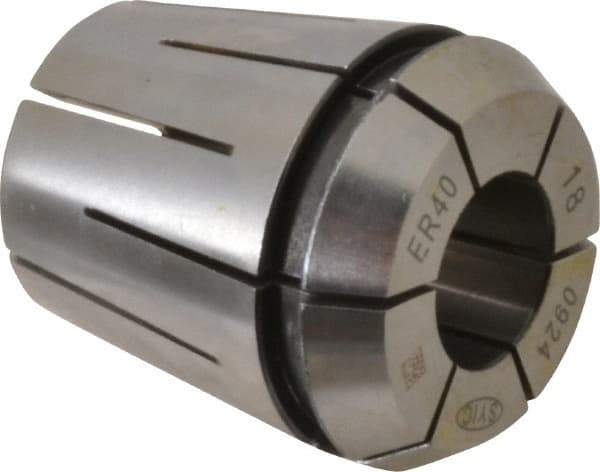 Parlec - 18mm ER40 Coolant Collet - 1.811" OAL, 1.614" Overall Diam - Exact Tool & Supply