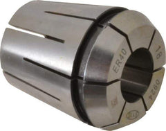 Parlec - 18mm ER40 Coolant Collet - 1.811" OAL, 1.614" Overall Diam - Exact Tool & Supply