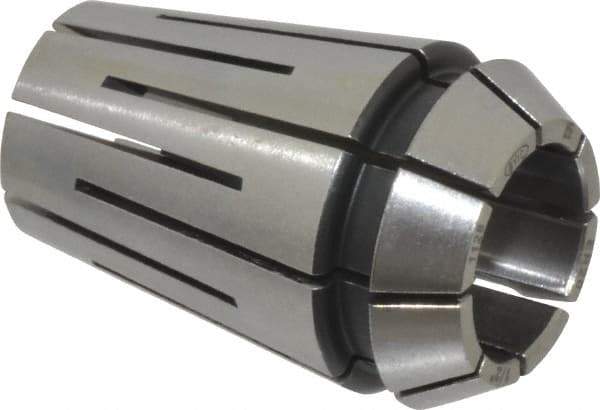 Parlec - 1/2" ER20 Coolant Collet - 1.24" OAL, 0.827" Overall Diam - Exact Tool & Supply