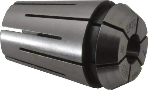 Parlec - 7mm ER20 Coolant Collet - 1.24" OAL, 0.827" Overall Diam - Exact Tool & Supply