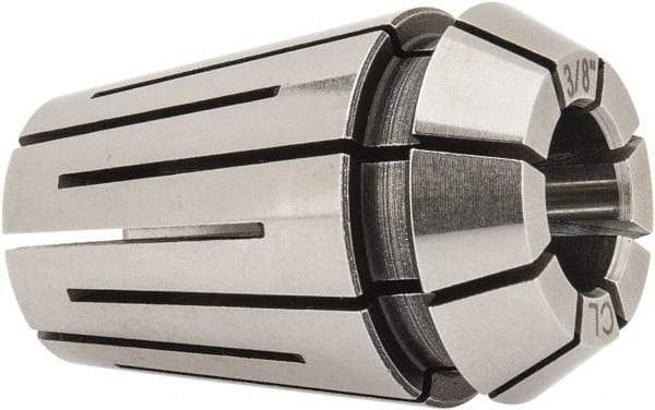 Parlec - 3/8" ER20 Coolant Collet - 1.24" OAL, 0.827" Overall Diam - Exact Tool & Supply