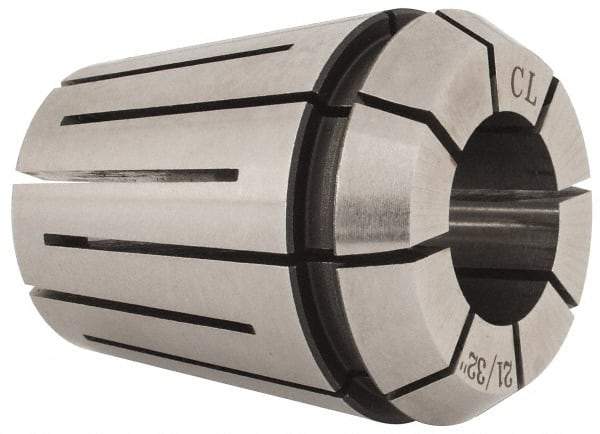 Parlec - 21/32" ER32 Coolant Collet - 1.574" OAL, 1.3" Overall Diam - Exact Tool & Supply