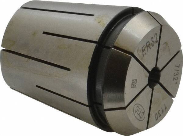 Parlec - 7/32" ER32 Coolant Collet - 1.574" OAL, 1.3" Overall Diam - Exact Tool & Supply