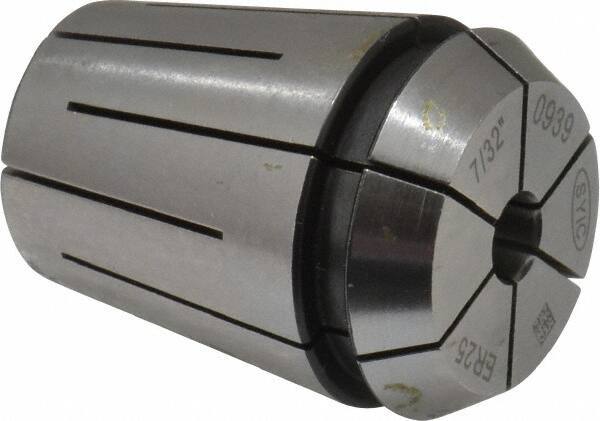 Parlec - 7/32" ER25 Coolant Collet - 1.338" OAL, 1.023" Overall Diam - Exact Tool & Supply