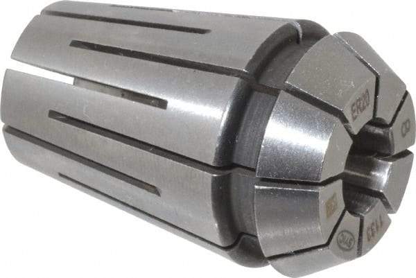 Parlec - 8mm ER20 Coolant Collet - 1.24" OAL, 0.827" Overall Diam - Exact Tool & Supply