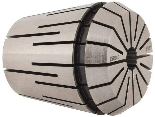 Parlec - 5/16" ER40 Coolant Collet - 1.811" OAL, 1.614" Overall Diam - Exact Tool & Supply