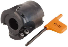 Kennametal - 50.8mm Cut Diam, 6mm Max Depth, 3/4" Arbor Hole, 3 Inserts, RD.. 12T3... Insert Style, Indexable Copy Face Mill - KDM200 Cutter Style, 50.04mm High, Series KDM - Exact Tool & Supply