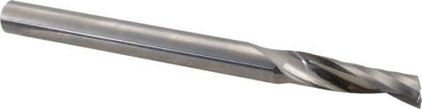 Accupro - 12mm Cutting Diam x 40mm Length of Cut, 1 Flute, Upcut Spiral Router Bit - Uncoated, Right Hand Cut, Solid Carbide, 150mm OAL x 12mm Shank Diam, Single Edge, 21° Helix Angle - Exact Tool & Supply