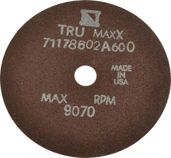Tru-Maxx - 4" 60 Grit Aluminum Oxide Cutoff Wheel - 1/32" Thick, 1/2" Arbor, 9,070 Max RPM, Use with Stationary Tools - Exact Tool & Supply