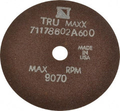Tru-Maxx - 4" 60 Grit Aluminum Oxide Cutoff Wheel - 1/32" Thick, 1/2" Arbor, 9,070 Max RPM, Use with Stationary Tools - Exact Tool & Supply