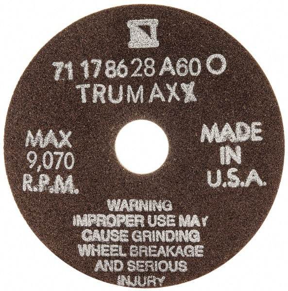 Tru-Maxx - 4" 60 Grit Aluminum Oxide Cutoff Wheel - 1/16" Thick, 3/4" Arbor, 9,070 Max RPM, Use with Stationary Tools - Exact Tool & Supply