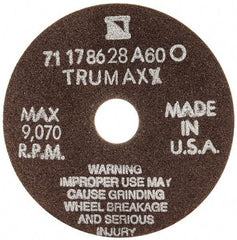 Tru-Maxx - 4" 60 Grit Aluminum Oxide Cutoff Wheel - 1/16" Thick, 3/4" Arbor, 9,070 Max RPM, Use with Stationary Tools - Exact Tool & Supply