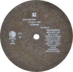 Tru-Maxx - 8" 46 Grit Aluminum Oxide Cutoff Wheel - 1/8" Thick, 5/8" Arbor, 4,536 Max RPM, Use with Stationary Tools - Exact Tool & Supply
