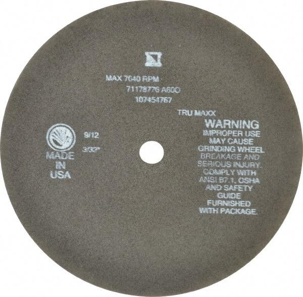 Tru-Maxx - 8" 60 Grit Aluminum Oxide Cutoff Wheel - 3/32" Thick, 5/8" Arbor, 4,536 Max RPM, Use with Stationary Tools - Exact Tool & Supply