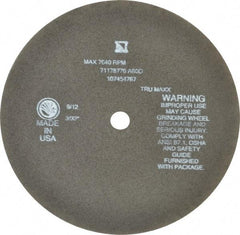 Tru-Maxx - 8" 60 Grit Aluminum Oxide Cutoff Wheel - 3/32" Thick, 5/8" Arbor, 4,536 Max RPM, Use with Stationary Tools - Exact Tool & Supply
