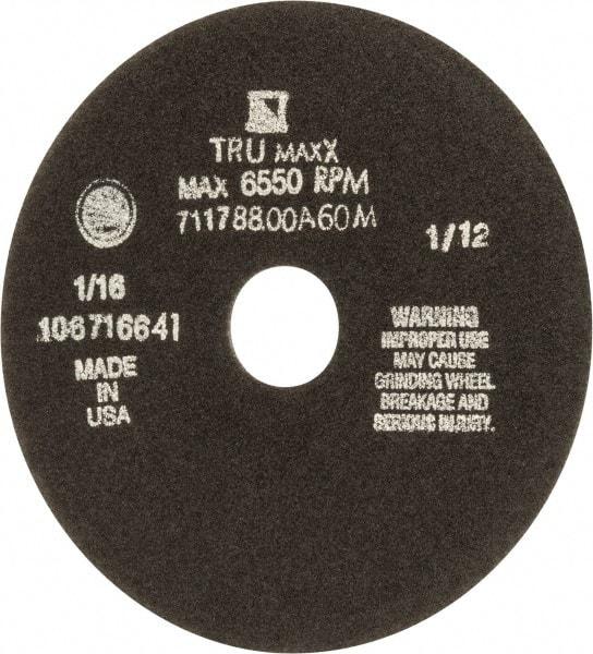 Tru-Maxx - 7" 60 Grit Aluminum Oxide Cutoff Wheel - 1/16" Thick, 1-1/4" Arbor, 5,184 Max RPM, Use with Stationary Tools - Exact Tool & Supply