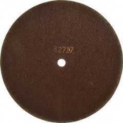 Norton - 10" 80 Grit Aluminum Oxide Cutoff Wheel - 1/16" Thick, 5/8" Arbor, 4,585 Max RPM, Use with Angle Grinders - Exact Tool & Supply