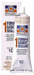 Permatex - 11 oz Tube Brown Rosin Gasket Sealant - -65 to 400°F Operating Temp, 24 hr Full Cure Time - Exact Tool & Supply