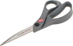 Clauss - 3-1/4" LOC, 8" OAL Titanium Standard Shears - Right Hand, Glass Filled Nylon Offset Handle, For General Purpose Use - Exact Tool & Supply