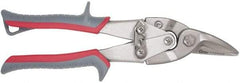 Clauss - 1-3/4" Length of Cut, Left Pattern Aviation Snip - 10-1/4" OAL, Nonslip Spring Assisted Grip Handle, 22 AWG Steel Capacity - Exact Tool & Supply