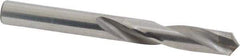 Made in USA - 19/64" 118° Spiral Flute Carbide-Tipped Screw Machine Drill Bit - Bright Finish, Right Hand Cut, 1-5/8" Flute Length, 2-13/16" OAL, Standard Point, Straight Shank - Exact Tool & Supply