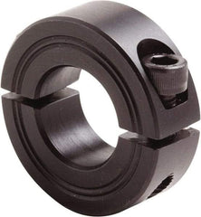 Climax Metal Products - 23mm Bore, Steel, Two Piece Clamp Collar - 1-7/8" Outside Diam - Exact Tool & Supply