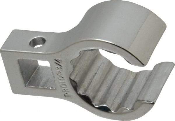 Proto - 3/4" 12 Point 3/8" Drive Chrome Flare Nut Crowfoot Wrench - 1-1/8" Head Diam x 23/32" Head Thickness, 1-1/2" OAL - Exact Tool & Supply