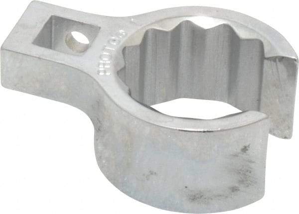 Proto - 1" 12 Point 3/8" Drive Chrome Flare Nut Crowfoot Wrench - 1-29/64" Head Diam x 25/32" Head Thickness, 1" OAL - Exact Tool & Supply