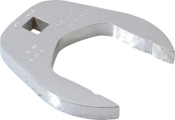 Proto - 1-11/16" 3/8" Drive Chrome Open End Crowfoot Wrench - 2.72" Head Diam x 0.38" Head Thickness - Exact Tool & Supply