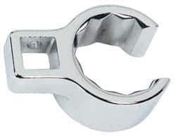 Proto - 1-15/16" 12 Point 1/2" Drive Full Polish Chrome Flare Nut Crowfoot Wrench - 2-5/8" Head Diam x 1-1/16" Head Thickness, 3-1/4" OAL - Exact Tool & Supply