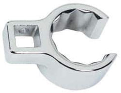 Proto - 1-15/16" 12 Point 1/2" Drive Full Polish Chrome Flare Nut Crowfoot Wrench - 2-5/8" Head Diam x 1-1/16" Head Thickness, 3-1/4" OAL - Exact Tool & Supply