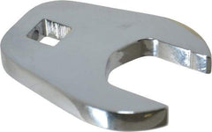 Proto - 1-3/16" 1/2" Drive Full Polish Chrome Open End Crowfoot Wrench - 2-11/32" Head Diam x 3/8" Head Thickness, 2-23/64" OAL - Exact Tool & Supply