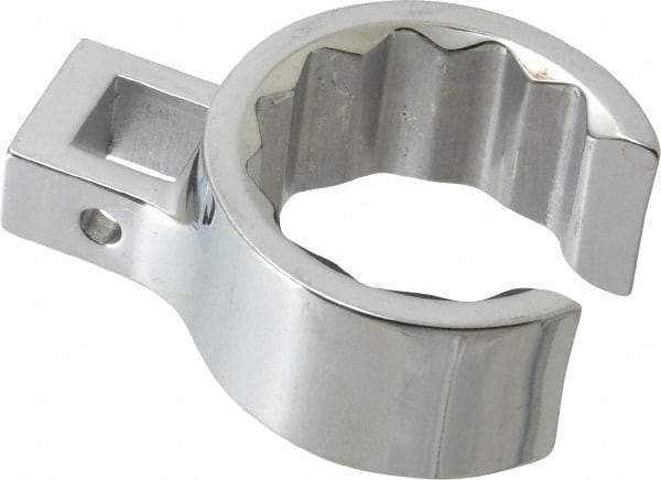 Proto - 1-7/16" 12 Point 1/2" Drive Full Polish Chrome Flare Nut Crowfoot Wrench - 2" Head Diam x 15/16" Head Thickness, 2.63" OAL - Exact Tool & Supply