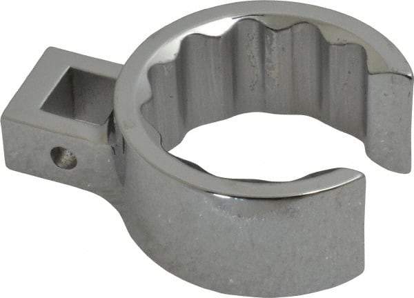 Proto - 1-1/2" 12 Point 1/2" Drive Full Polish Chrome Flare Nut Crowfoot Wrench - 2-1/16" Head Diam x 15/16" Head Thickness, 2-3/4" OAL - Exact Tool & Supply