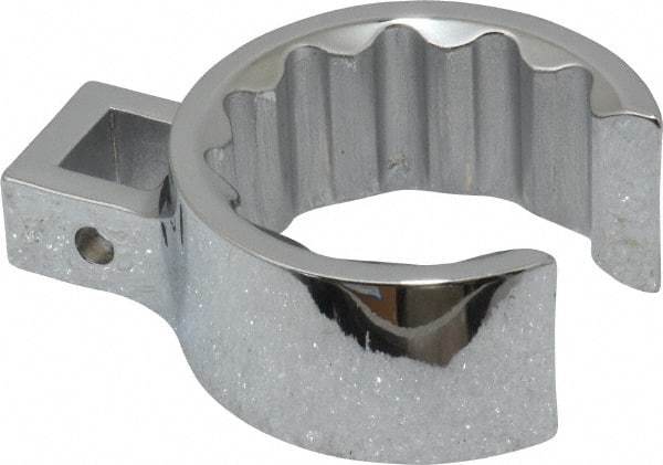 Proto - 1-9/16" 12 Point 1/2" Drive Full Polish Chrome Flare Nut Crowfoot Wrench - 2-5/32" Head Diam x 15/16" Head Thickness, 2.88" OAL - Exact Tool & Supply