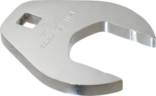 Proto - 1-11/16" 1/2" Drive Full Polish Chrome Open End Crowfoot Wrench - 3-11/32" Head Diam x 1/2" Head Thickness, 3-15/64" OAL - Exact Tool & Supply