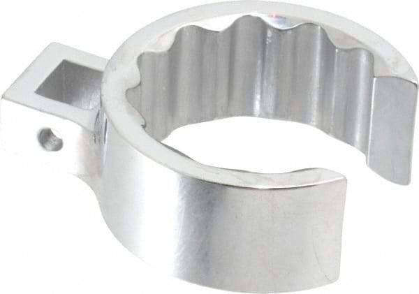 Proto - 1-3/4" 12 Point 1/2" Drive Full Polish Chrome Flare Nut Crowfoot Wrench - 2-3/8" Head Diam x 1" Head Thickness, 3.06" OAL - Exact Tool & Supply