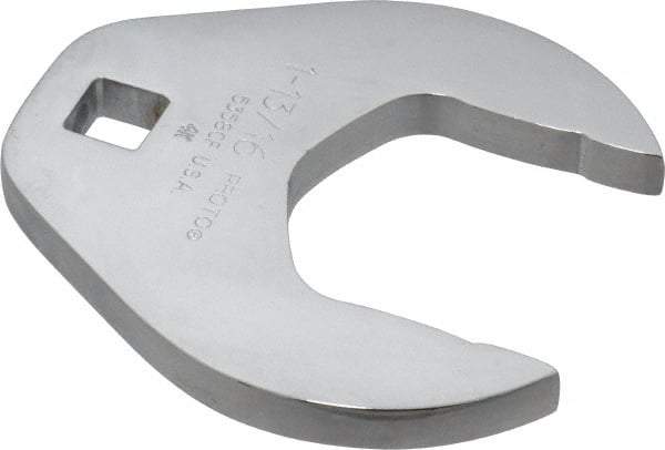 Proto - 1-13/16" 1/2" Drive Full Polish Chrome Open End Crowfoot Wrench - 3-19/32" Head Diam x 1/2" Head Thickness, 3-19/32" OAL - Exact Tool & Supply