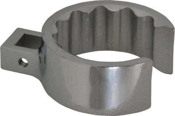 Proto - 1-7/8" 12 Point 1/2" Drive Full Polish Chrome Flare Nut Crowfoot Wrench - 2-9/16" Head Diam x 1-1/16" Head Thickness, 3-1/4" OAL - Exact Tool & Supply