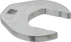 Proto - 2" 1/2" Drive Full Polish Chrome Open End Crowfoot Wrench - 3-29/32" Head Diam x 1/2" Head Thickness, 3-63/64" OAL - Exact Tool & Supply