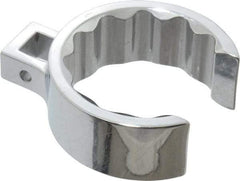 Proto - 2" 12 Point 1/2" Drive Full Polish Chrome Flare Nut Crowfoot Wrench - 2-23/32" Head Diam x 1-1/16" Head Thickness, 3.38" OAL - Exact Tool & Supply