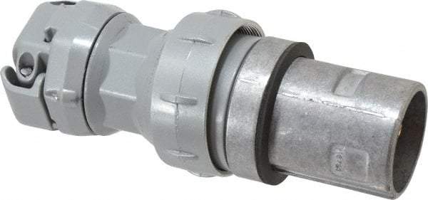 Hubbell Killark - 4 Pole, 3 Pin Cofiguration, NEMA 4X, 60 Amp Plug - 250 VDC, 600 VAC, Self Grounding - Exact Tool & Supply