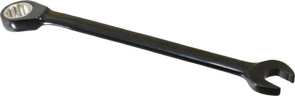 Proto - 7/16" 12 Point Combination Wrench - 15° Head Angle, 6-1/2" OAL, Steel, Black Chrome Finish - Exact Tool & Supply
