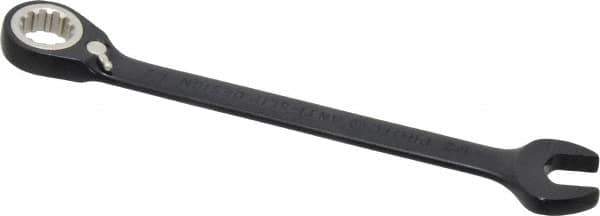 Proto - 1/2" 12 Point Combination Wrench - 15° Head Angle, 7" OAL, Steel, Black Chrome Finish - Exact Tool & Supply