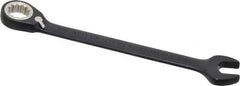 Proto - 1/2" 12 Point Combination Wrench - 15° Head Angle, 7" OAL, Steel, Black Chrome Finish - Exact Tool & Supply