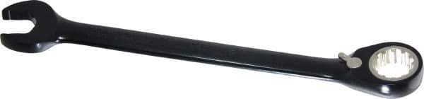 Proto - 9/16" 12 Point Combination Wrench - 15° Head Angle, 7-1/2" OAL, Steel, Black Chrome Finish - Exact Tool & Supply