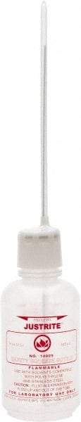 Justrite - 16 oz Safety Wash Bottle - ABS Plastic, White - Exact Tool & Supply