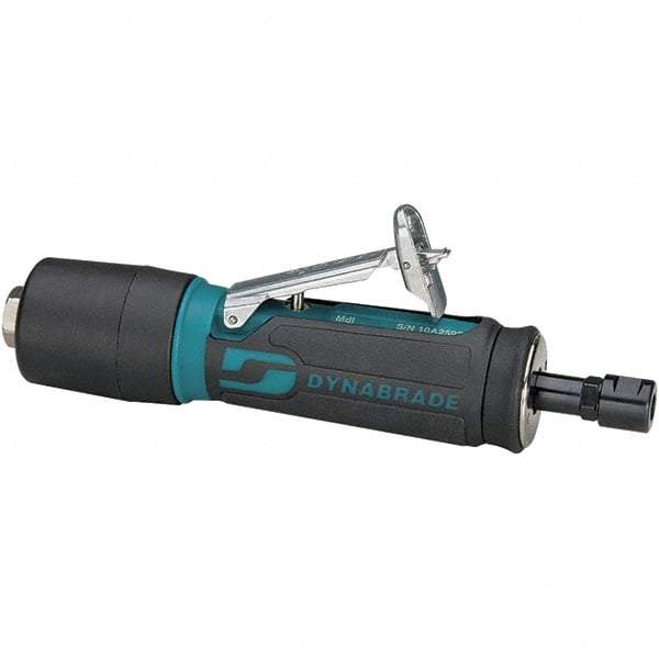 Dynabrade - 1/4" Collet, Straight Handle, Air Straight Die Grinder - 25,000 RPM, Rear Exhaust, 23 CFM, 0.4 hp, 90 psi, 1/4 NPT Inlet - Exact Tool & Supply