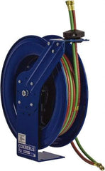 CoxReels - 19-1/2" Long x 10-1/4" Wide x 21-1/4" High, 1/4" ID, Spring Retractable Welding Hose Reel - 50' Hose Length, 200 psi Working Pressure, Hose Included - Exact Tool & Supply
